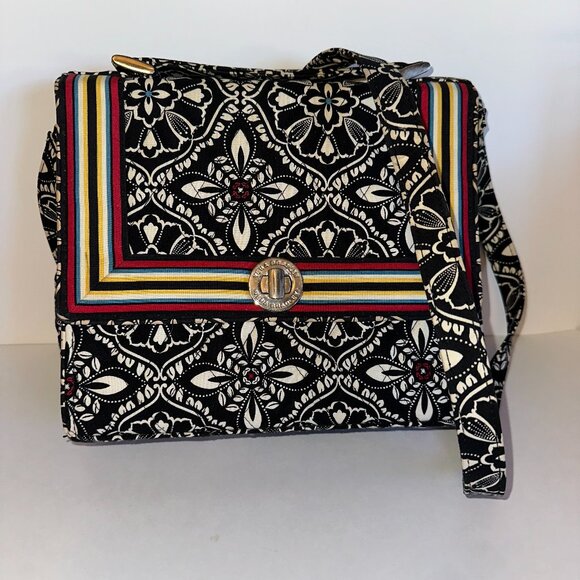 Vera Bradley Barcelona Julia Bag Turn Lock Convertible Crossbody Retired - Picture 1 of 16